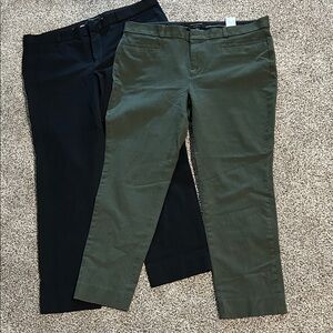 Banana Republic Olive Green & Black Sloan (green is Sloan Curvy Fit) Pants